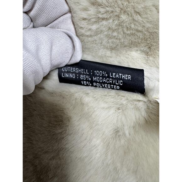 Wilsons Leather Jacket Womens Small Hooded Faux Shearling Belted Coat - Picture 11 of 12